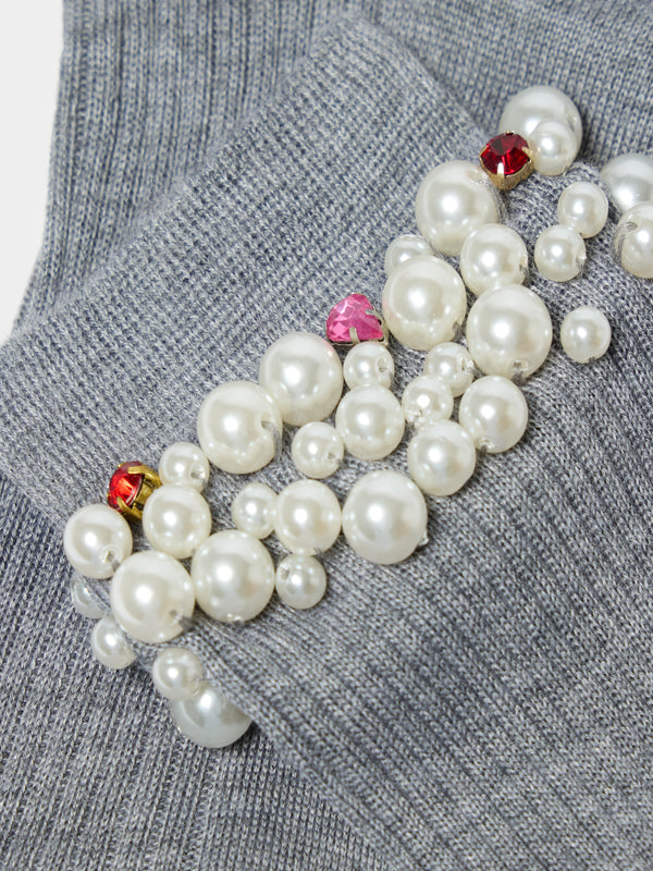 Maria La Rosa - Women's Miami Cashmere Socks | One Size - Light Gray - ABASK