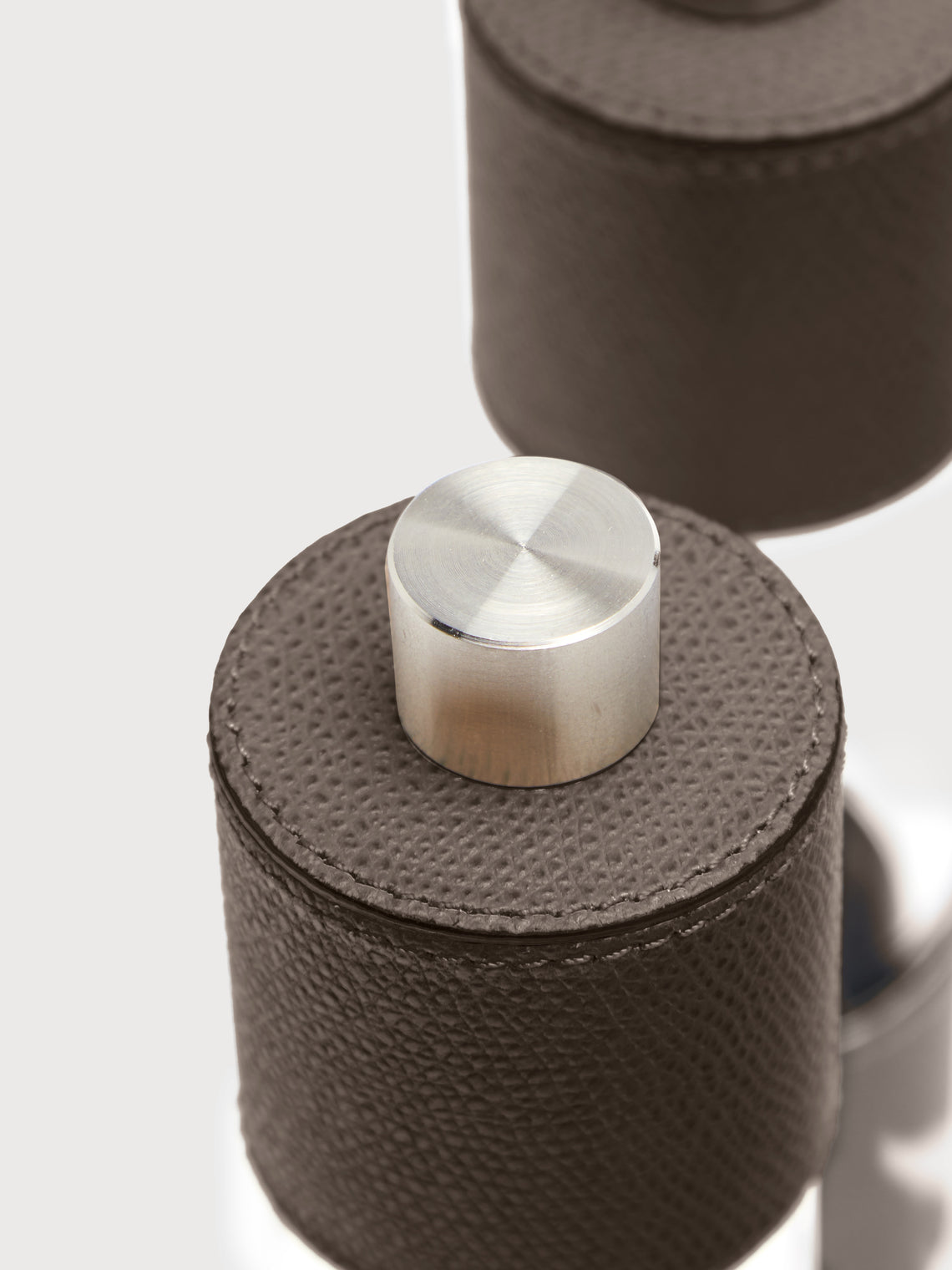 Giobagnara - Otello Leather Salt and Pepper Mills (Set of 2) - Gray - ABASK