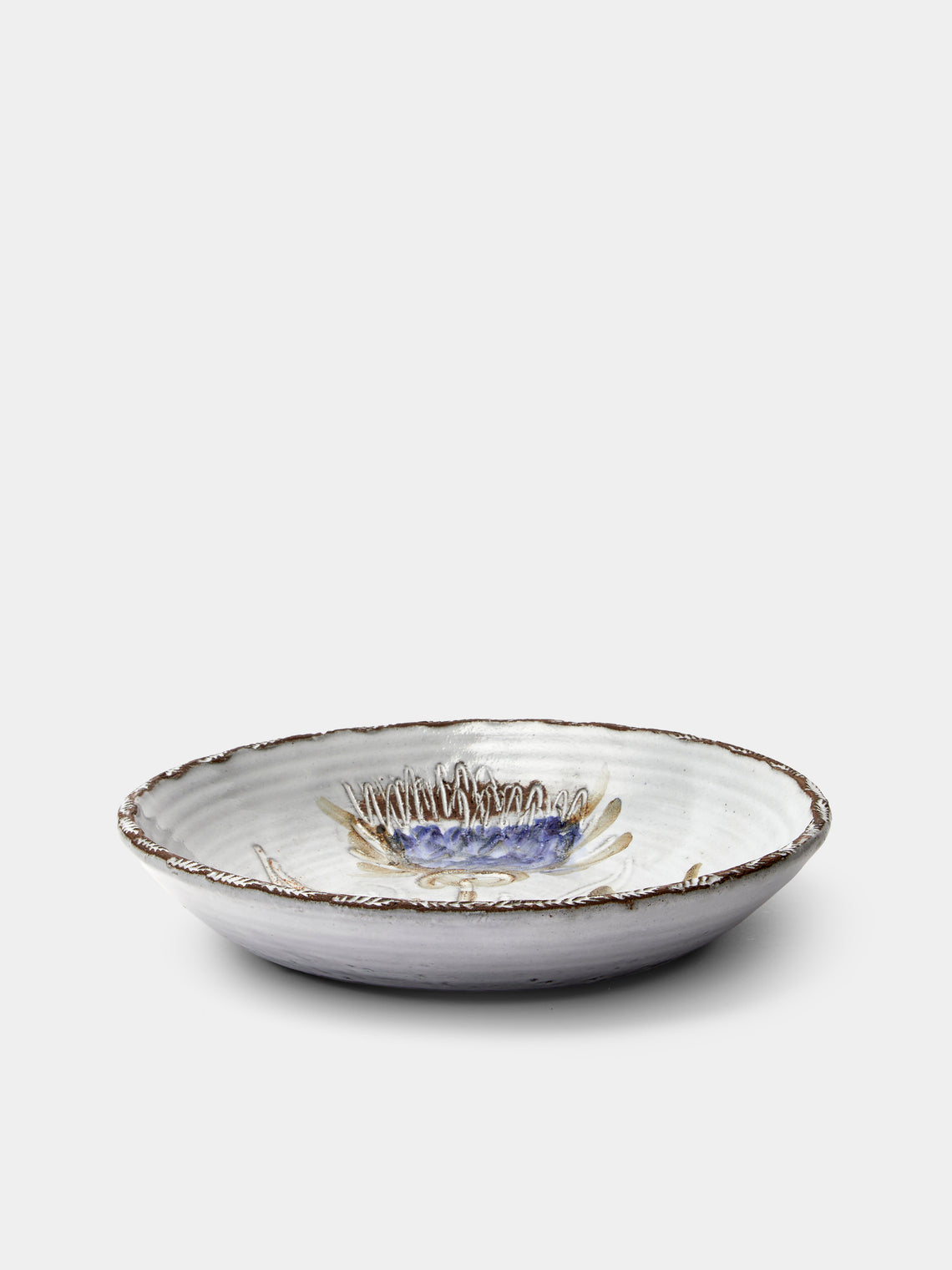 Antique and Vintage - 1950s Albert Thiry Ceramic Bowl - White - ABASK - 