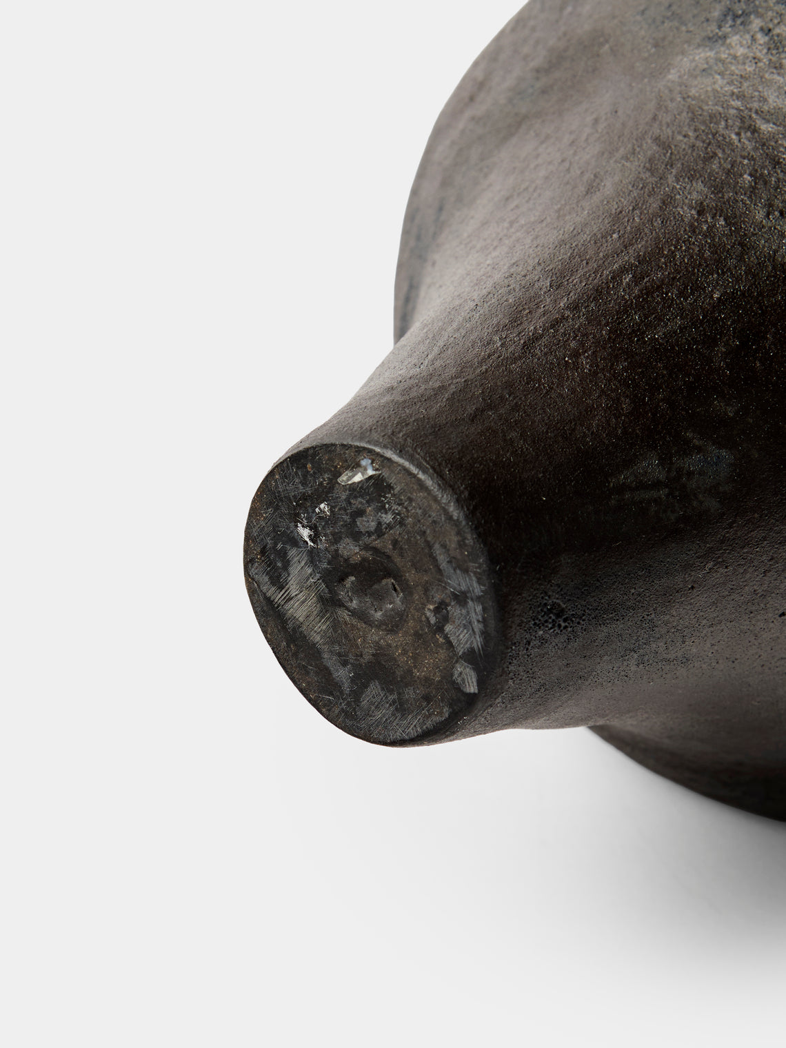 By Raffaella - Agata I Hand-Coiled Stoneware Vase (12in/30cm) - Black - ABASK