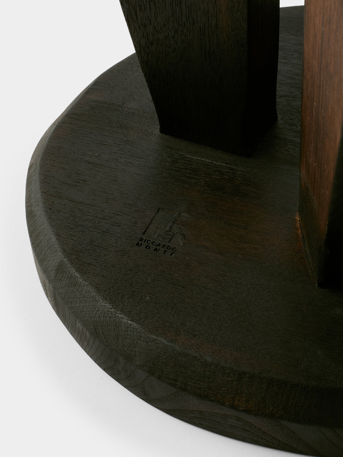 Riccardo Monte - Hand-Carved Oak Bath Stool - Brown - ABASK