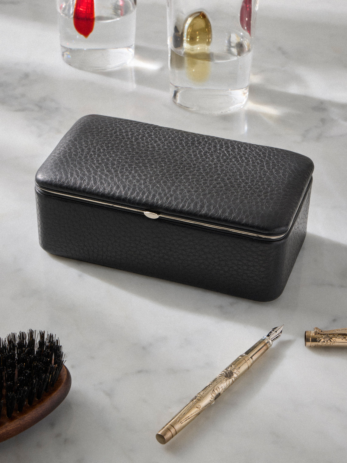 F. Hammann - Leather Large Jewelry Box - Black - ABASK