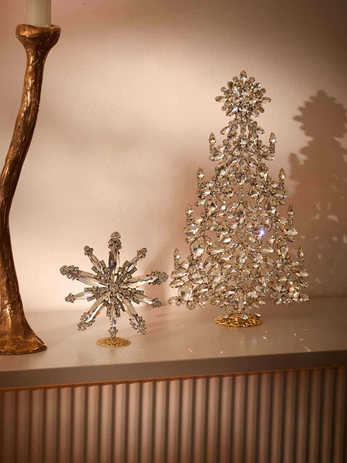 ABASK Decorations - Sparkling Czech Crystal Star - Clear - ABASK
