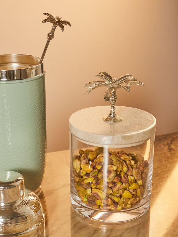 Objet Luxe - Silver-Plated, Shell and Glass Jar -  - ABASK