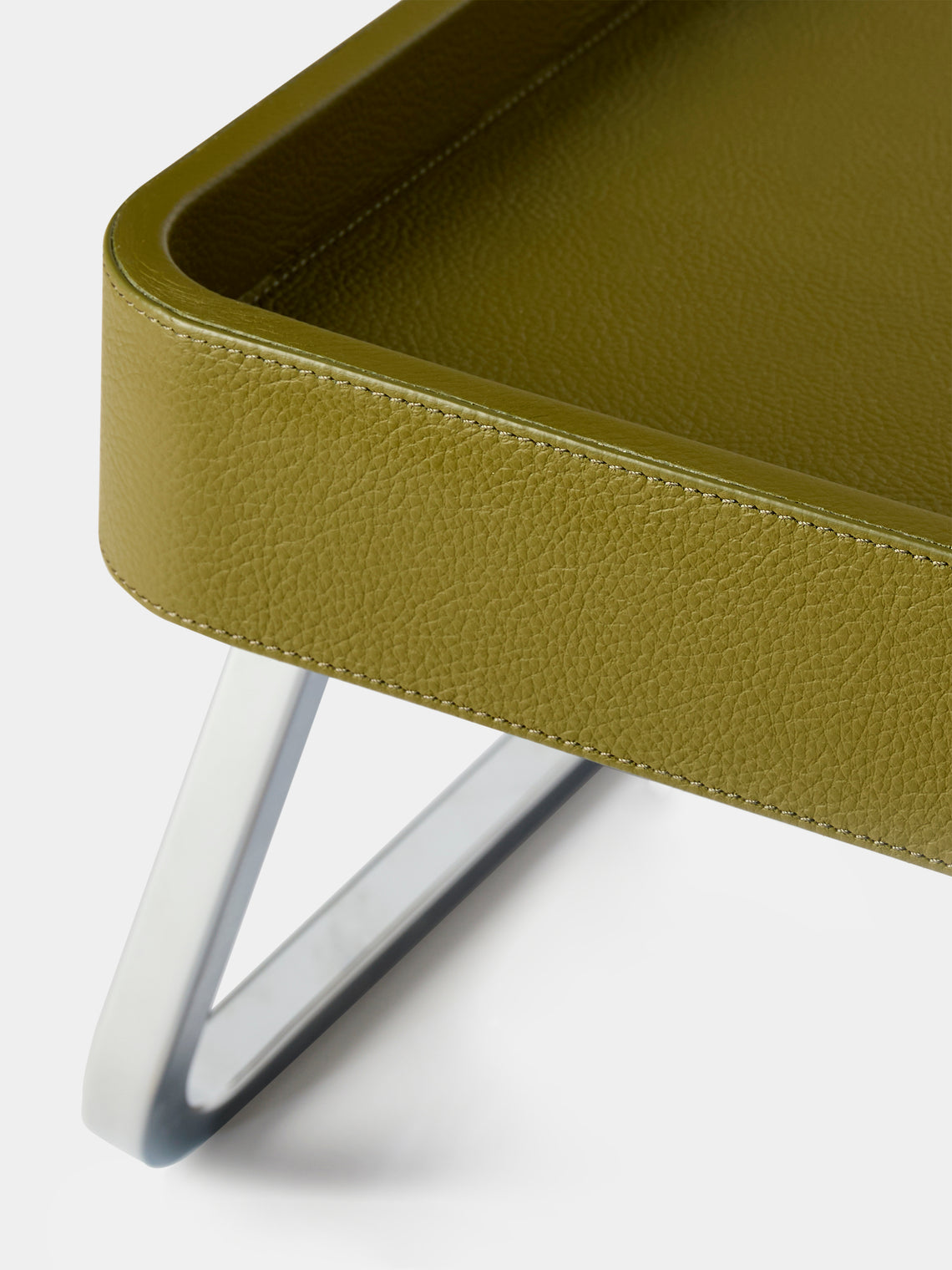 Giobagnara x Poltrona Frau - Leather Bed Tray (24in/61.5cm) - Green - ABASK