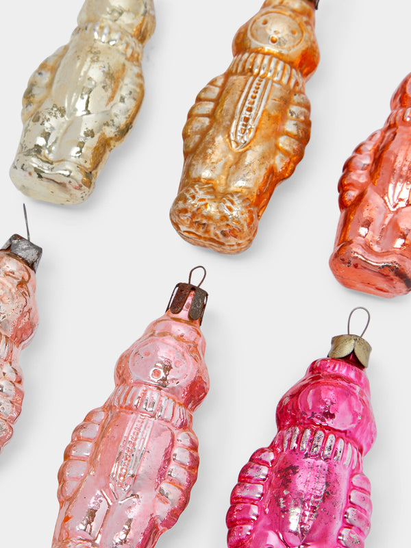 Antique and Vintage - 1960s Cosmonauts Glass Tree Decorations (Set of 6) -  - ABASK