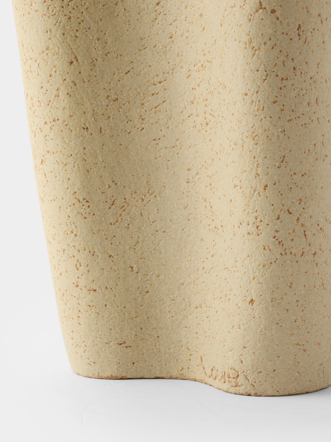 Linda Ouhbi - No. 1 Hand-Built Stoneware Vase (16.5in/42cm) - Beige - ABASK