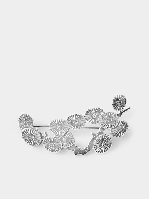 Antique and Vintage - 1954 Wiwen Nilsson Twig Sterling Silver Brooch - Silver - ABASK - 