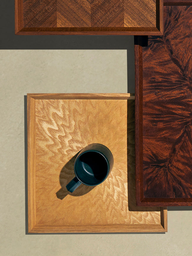 Mori Kougei - Poke Ash Wood Square Tray (10.5in/26.5cm) - Brown - ABASK