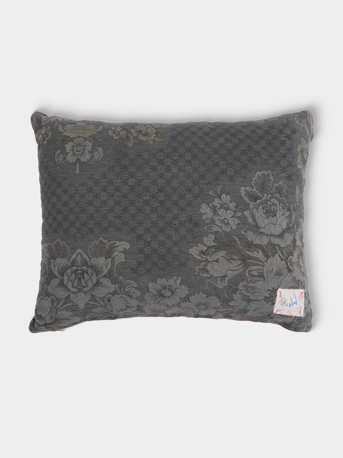 By Walid - 19th-Century Needlepoint Wool and 1920s French Jacquard Cushion (22in/56cm) - Multiple - ABASK
