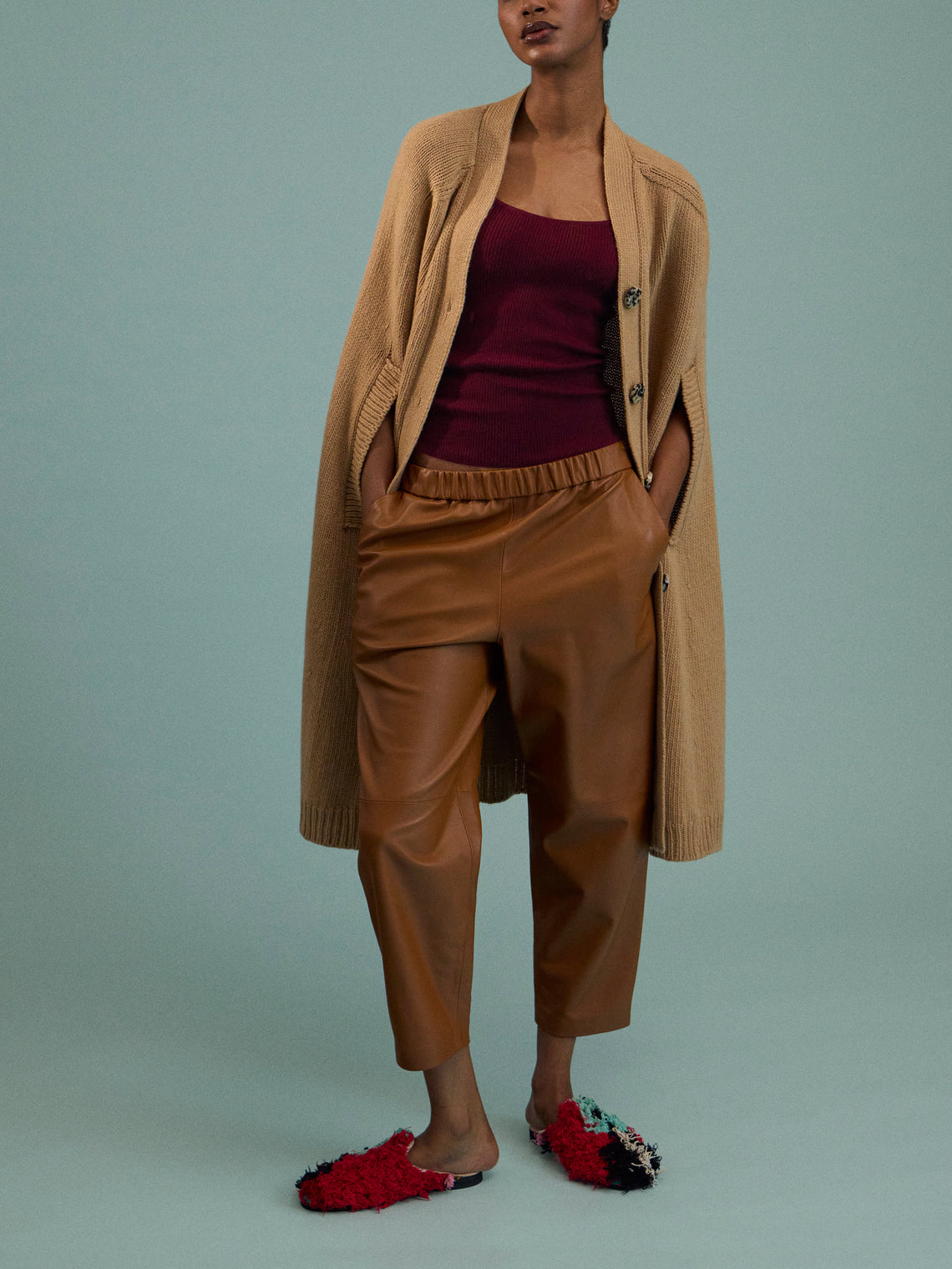 Isa Arfen - Cashmere and Lambswool Cape | One Size - Beige - ABASK