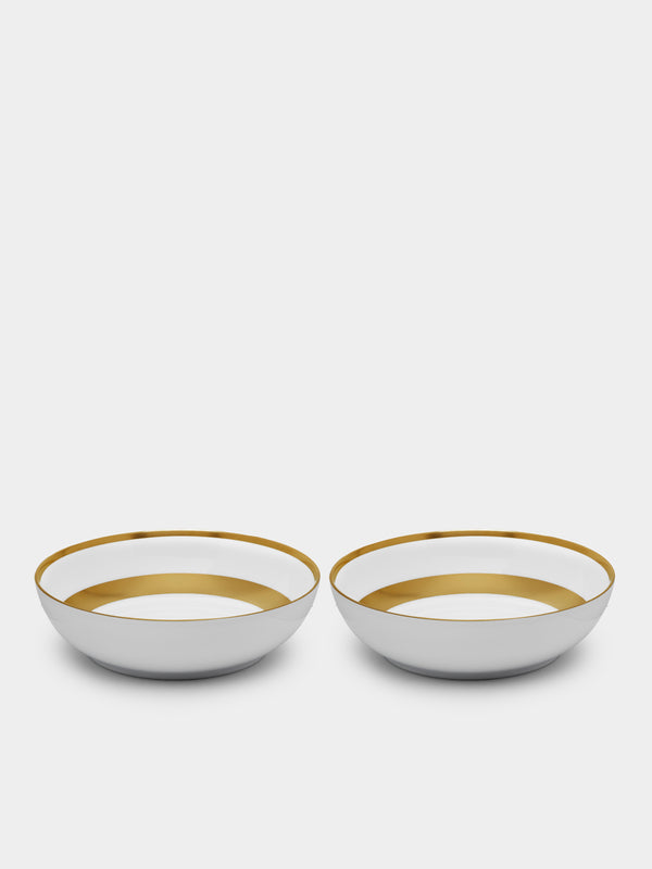 Robert Haviland & C. Parlon - Wiliam Porcelain Cereal Bowls (Set of 2) - Gold - ABASK 