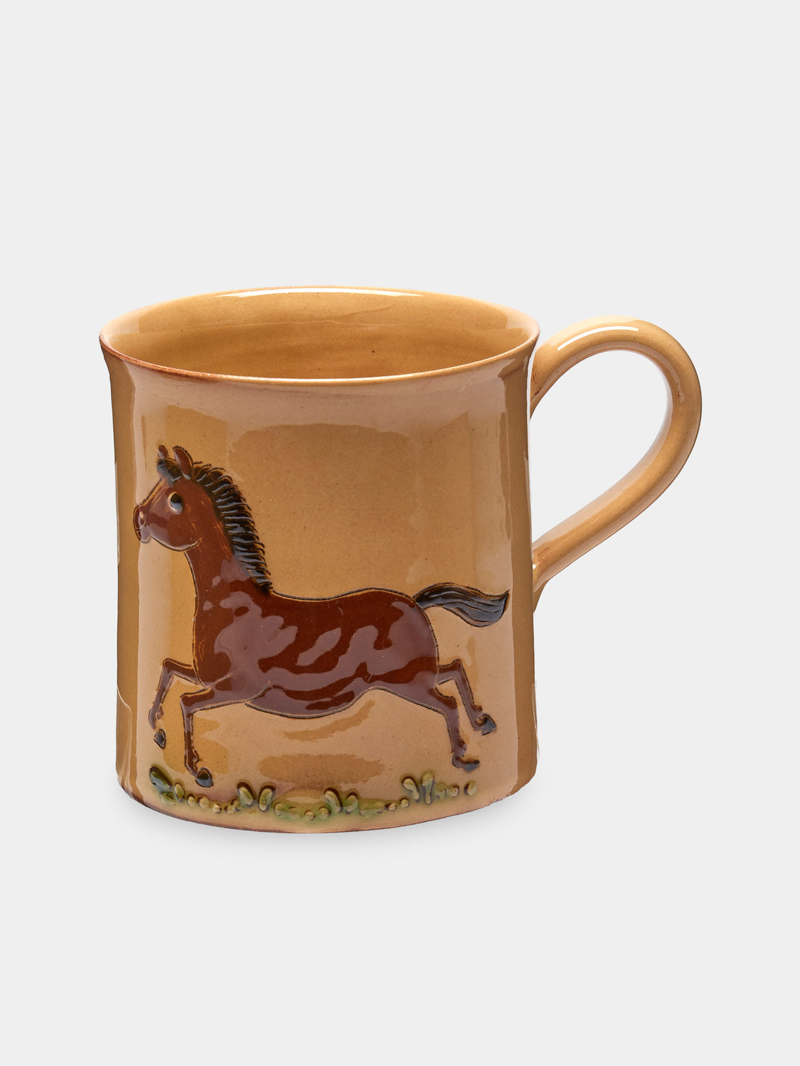 Poterie d’Évires - Animals Hand-Painted Ceramic Mugs (Set of 6) - Cream - ABASK