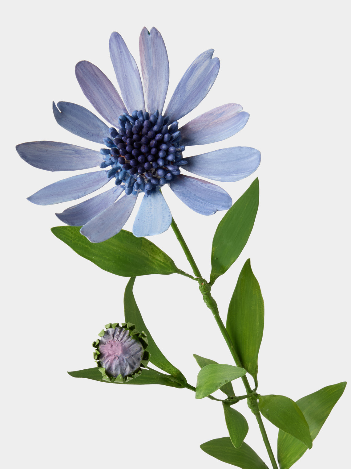 Erbavoglio Milano - Hand-Painted Copper Ornamental Flower - Blue - ABASK