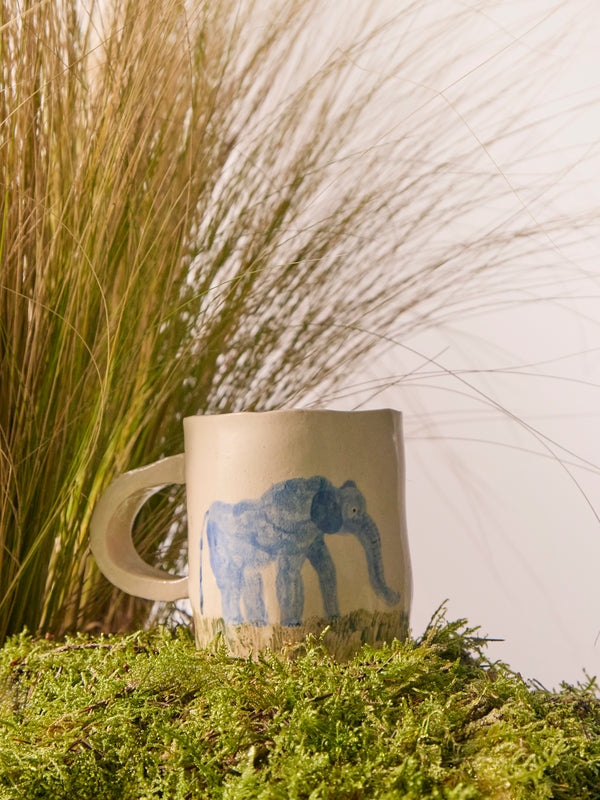 Liz Rowland - Elephant Mates Hand-Painted Ceramic Mug -  - ABASK