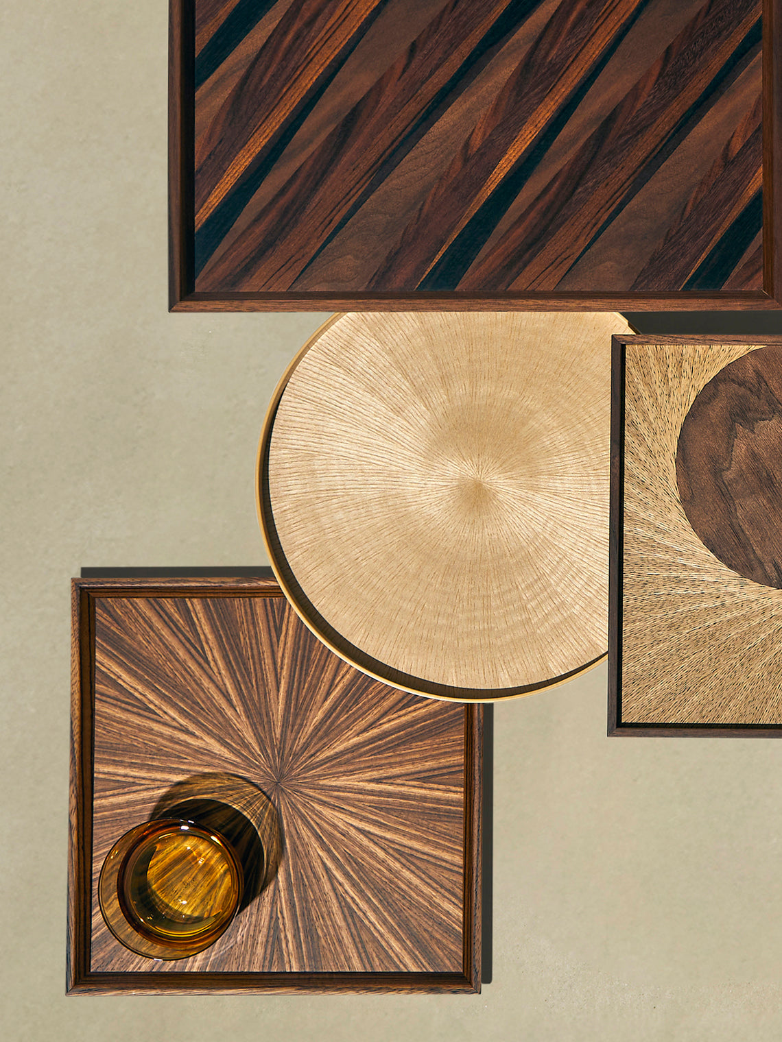 Mori Kougei - Rays Ash Wood Round Tray (11in/28cm) - White - ABASK