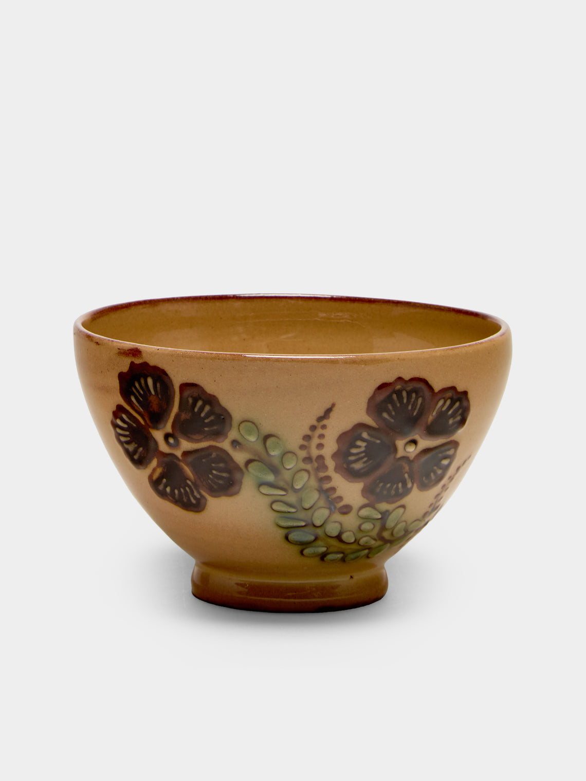 Poterie d’Évires - Flowers Hand-Painted Ceramic Petite Bowls (Set of 6) - Cream - ABASK