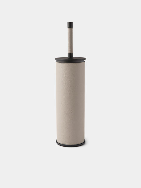 Giobagnara - Positano Leather Toilet Brush - Light Gray - ABASK - 