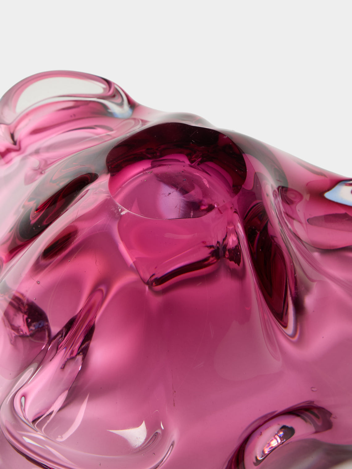 Antique and Vintage - Mid-Century Crystal Ashtray - Purple - ABASK