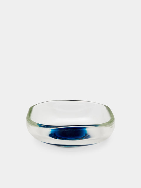 Antique and Vintage - 1980s Venini Murano Glass Ashtray - Blue - ABASK - 