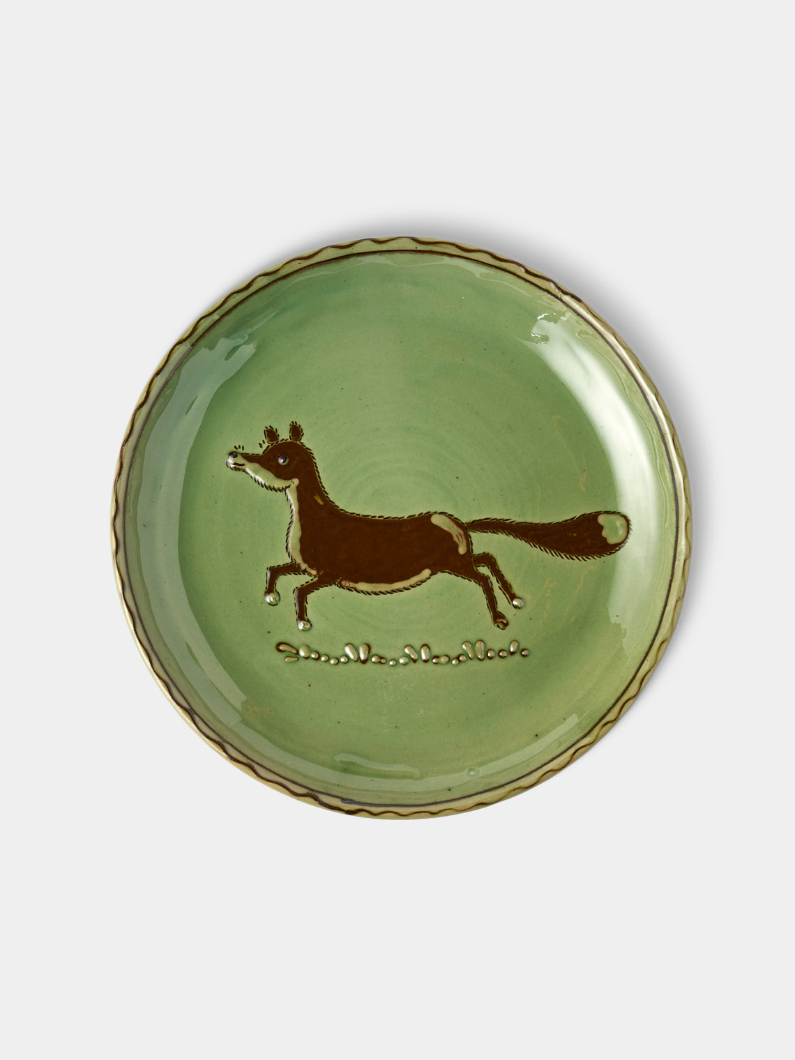 Poterie d’Évires - Animals Hand-Painted Ceramic Plates – 8in/20cm (Set of 8) - Multiple - ABASK