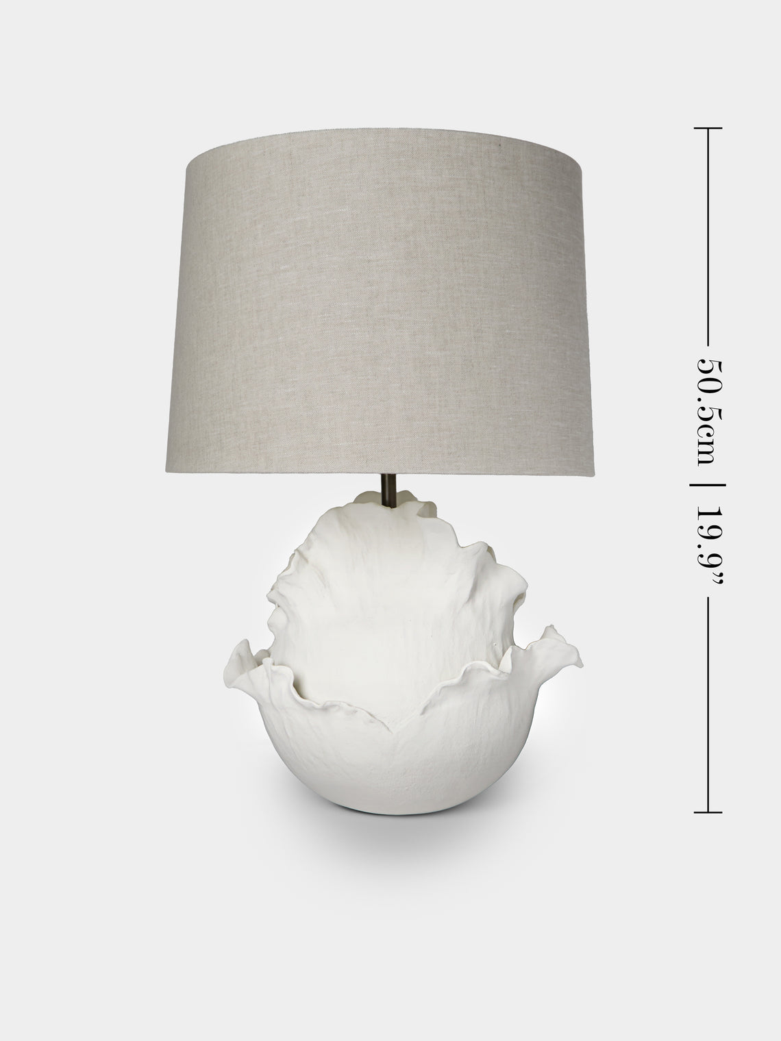 Legato Studio - Patience Hand-Cast Composite Table Lamp - Ivory - ABASK