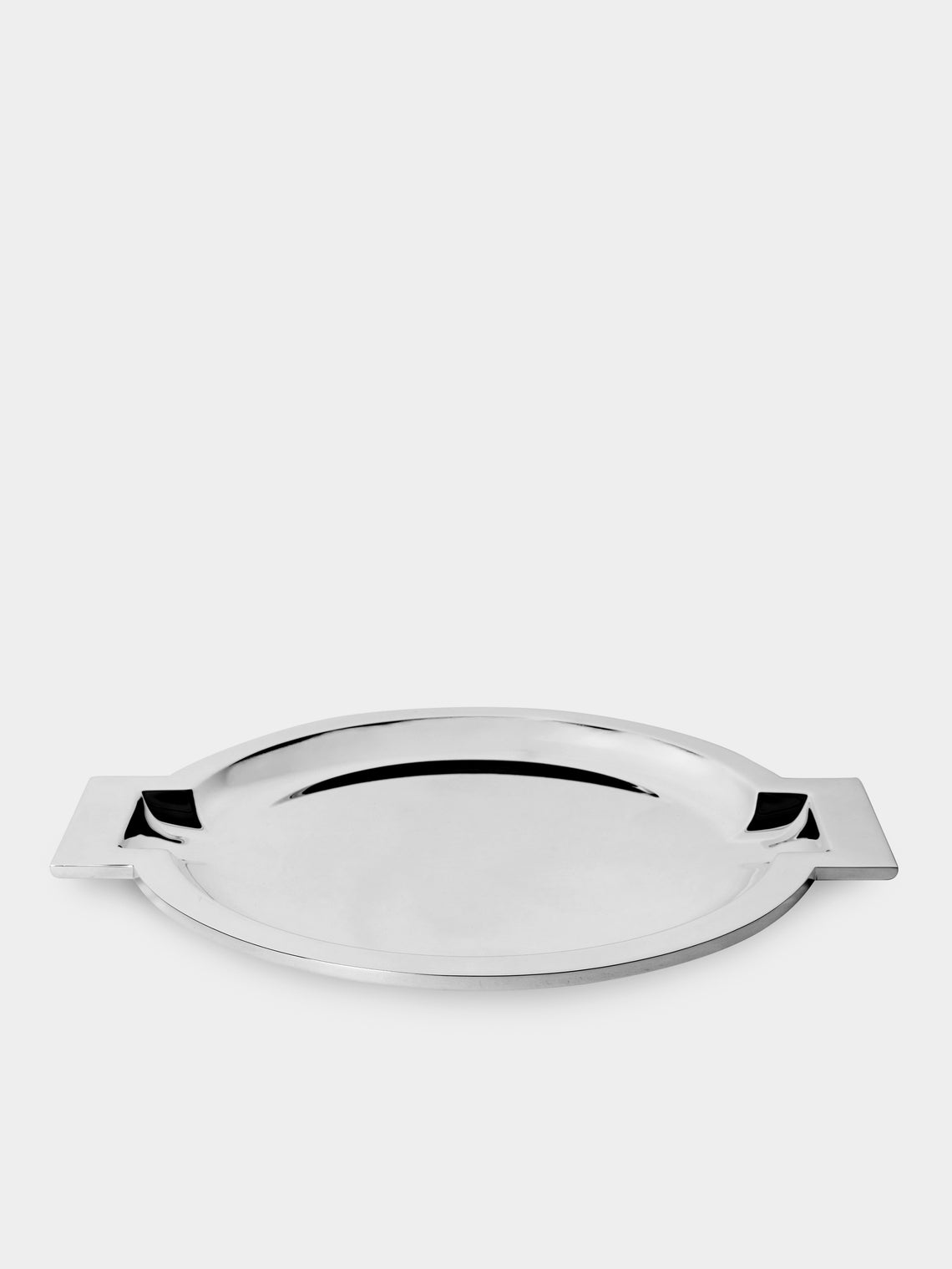 Robbe & Berking - Alta 90 Silver-Plated Round Service Tray (12.5in/32cm) - Silver - ABASK
