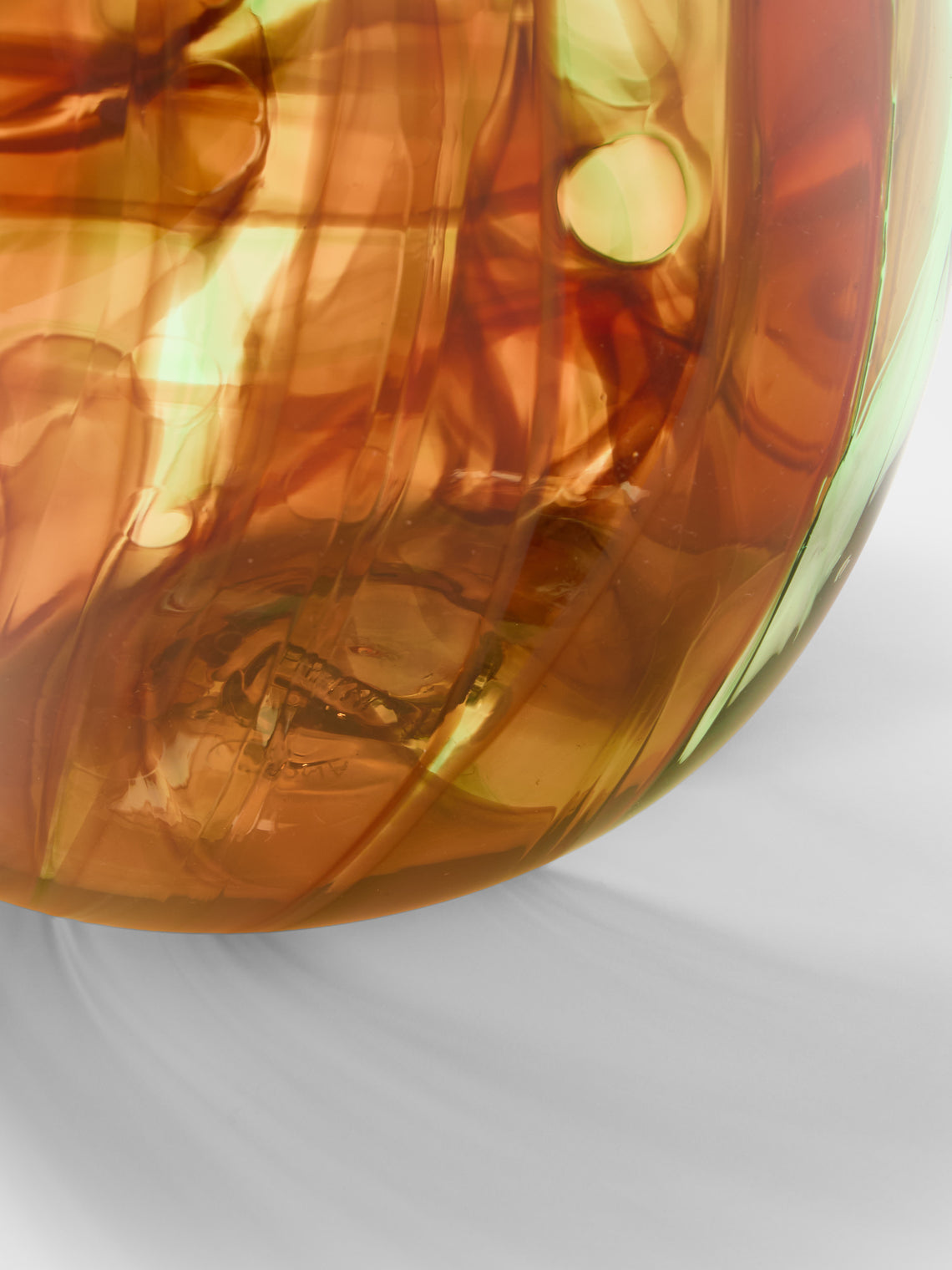 Moonarij - Oona Hand-Blown Glass Vase (15.5in/40cm) - Orange - ABASK