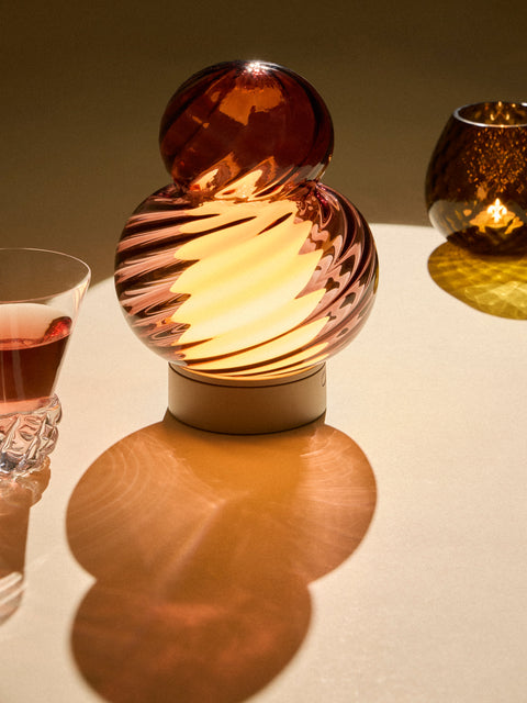 NasonMoretti - Bibendum Hand-Blown Murano Glass Portable Table Light - Pink - ABASK