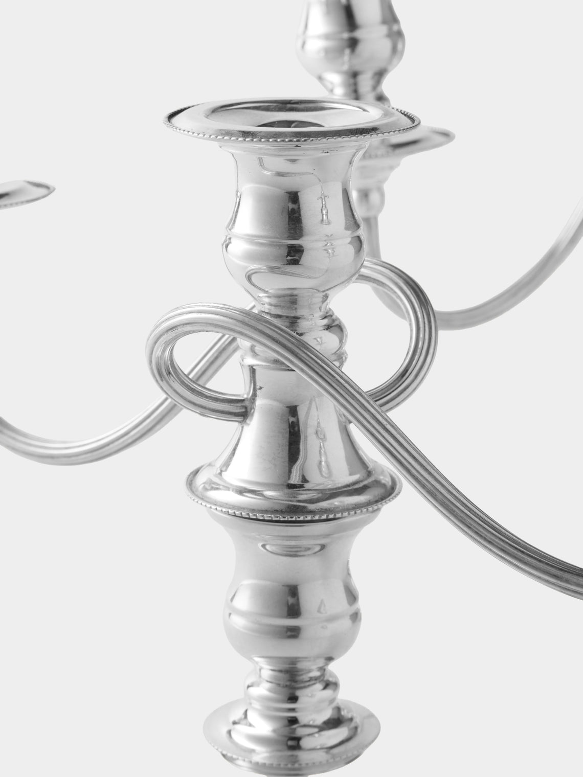 Antique and Vintage - 1940s Italian Silver-Plated Candle Holders (Set of 2) - Clear - ABASK