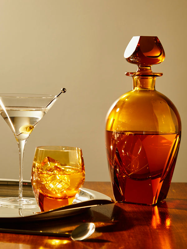 Moser - Bar Hand-Blown Crystal Collection - Orange - ABASK