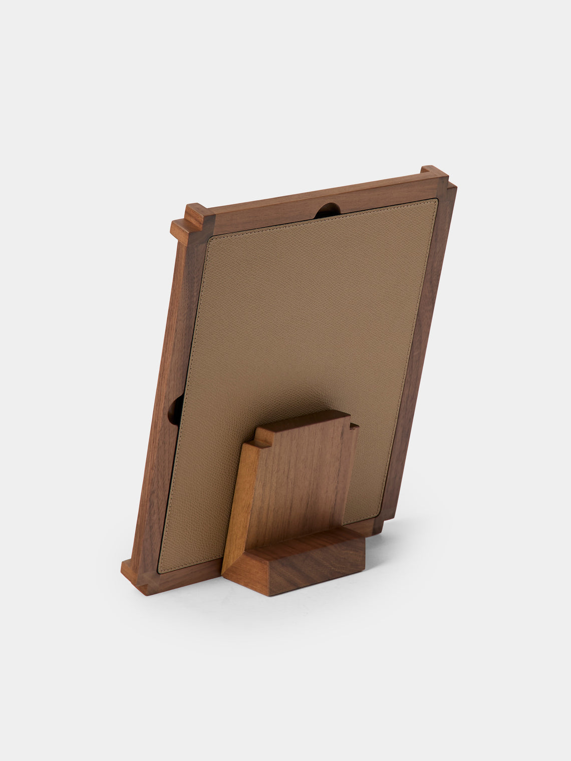 Giobagnara - Structura Leather and Wood Photo Frame (5x7") - Brown - ABASK