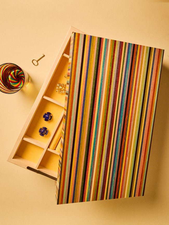 Kevin Stamper - Stripe Marquetry Wood Jewelry Box - Multiple - ABASK