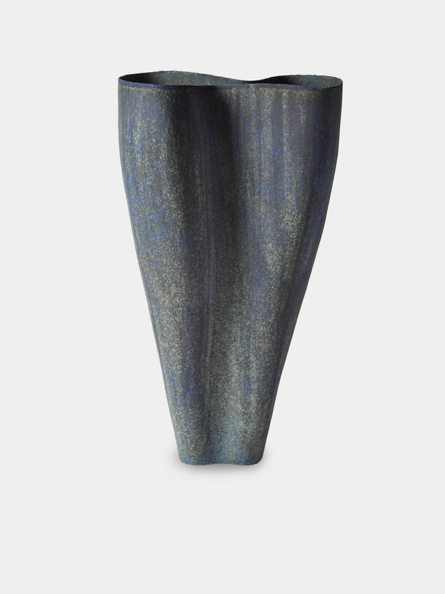 Linda Ouhbi - 26/2024 Hand-Built Stoneware Vase (19in/48cm) - Blue - ABASK - 