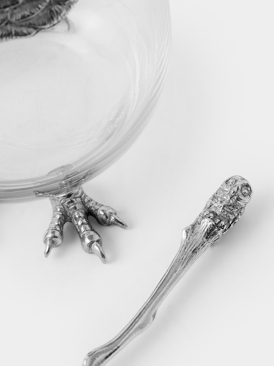 Au Bain Marie - Pewter Honey Jar with Spoon - Silver - ABASK