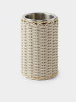Pigment France - Menton Leather and Rattan Bottle Cooler - Cream - ABASK - 