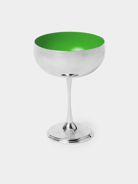Jarosinski & Vaugoin - Silver-Plated and Burnt Lacquer Champagne Coupe - Silver - ABASK - 