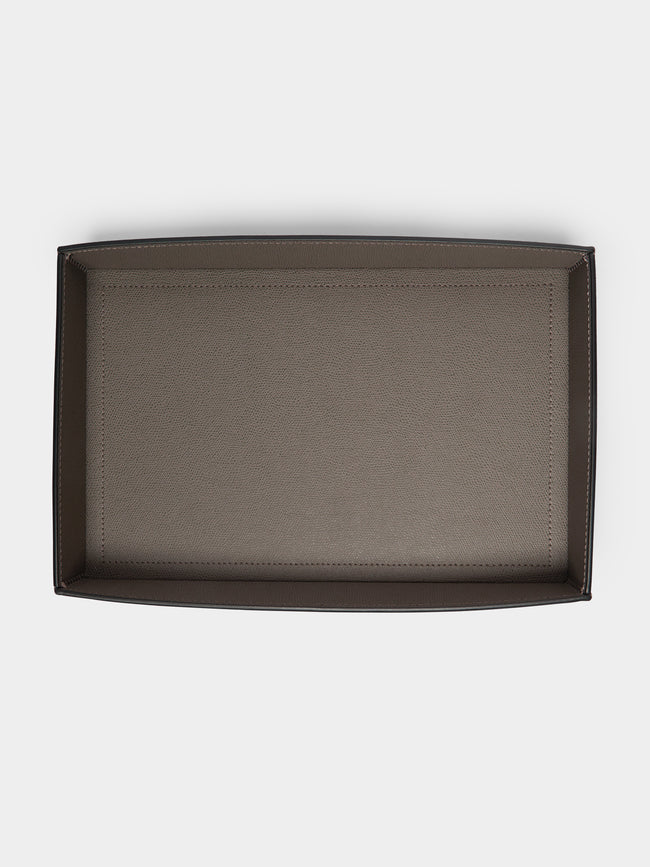 Giobagnara - Marea Large Leather Tray - Brown - ABASK - 