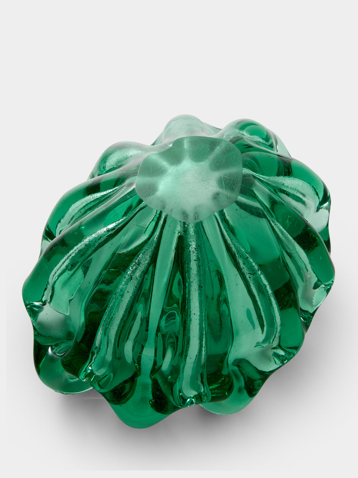 Antique and Vintage - 1950s Archimede Seguso Shell Glass Bowl - Green - ABASK