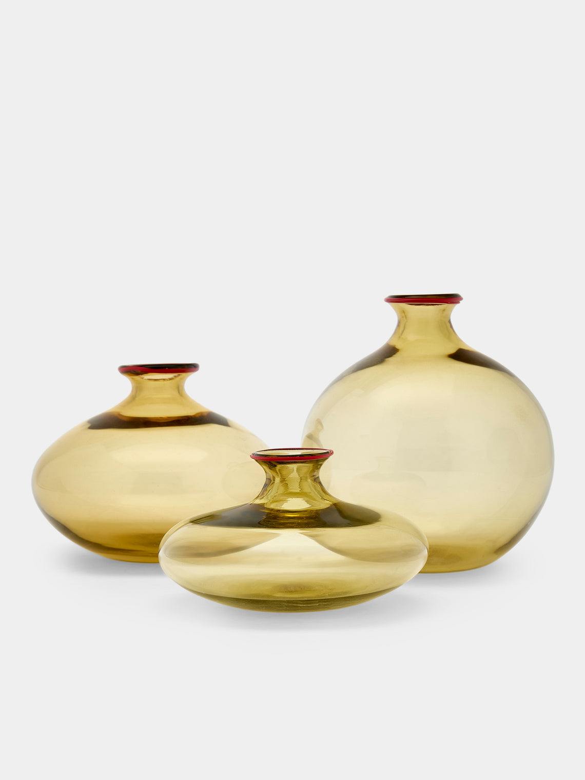 Antique and Vintage - 1980s Venini Murano Glass Bud Vases (Set of 3) - Brown - ABASK - 