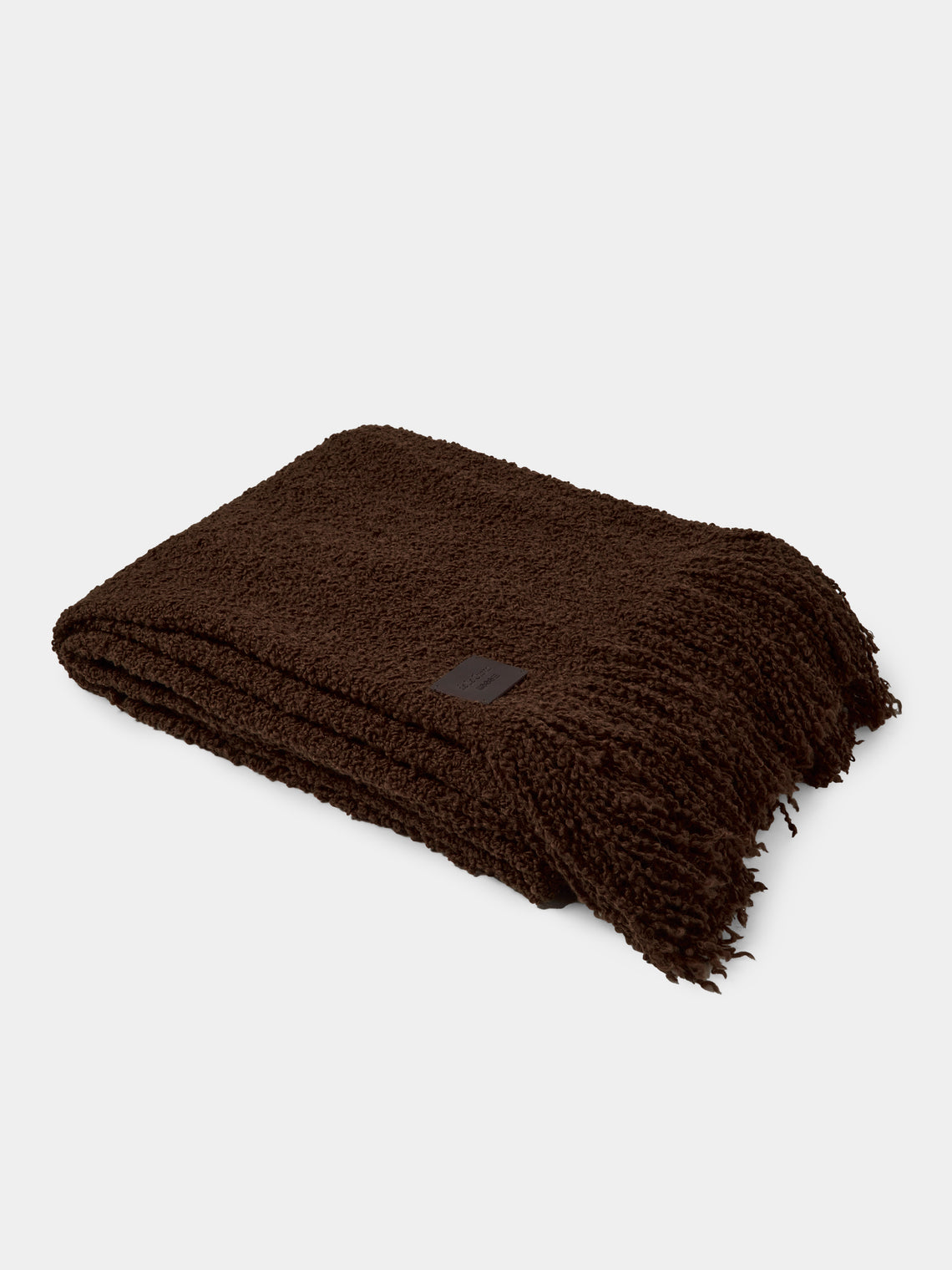 De Le Cuona - Alpaca Fringed Blanket (94.5in/2.4m) - Brown - ABASK