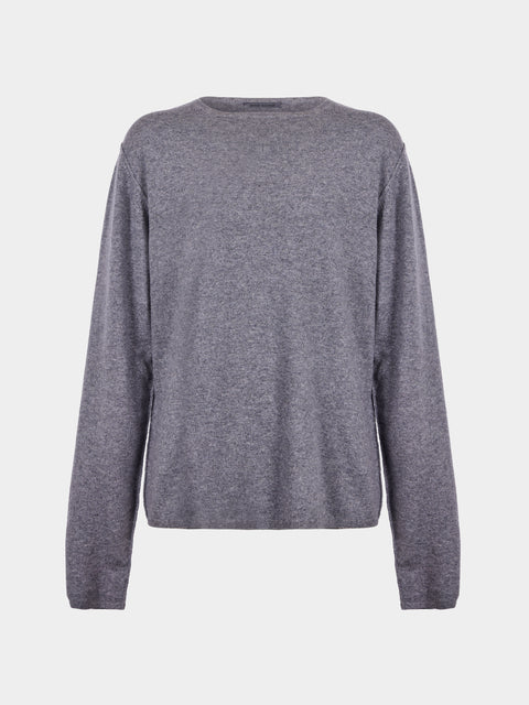 Denis Colomb - Cashmere Crew-Neck Sweater | Size: M - Gray - ABASK - 