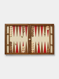 Giobagnara - Leather Backgammon Set - Red - ABASK - 