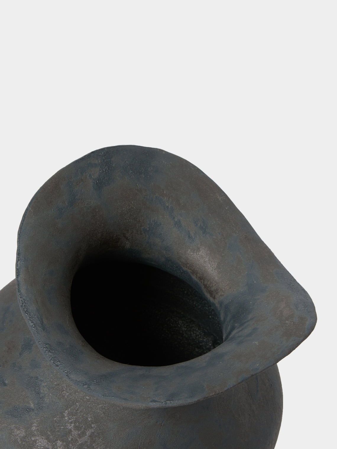 By Raffaella - Rita Hand-Coiled Stoneware Vase (8in/21cm) - Gray - ABASK