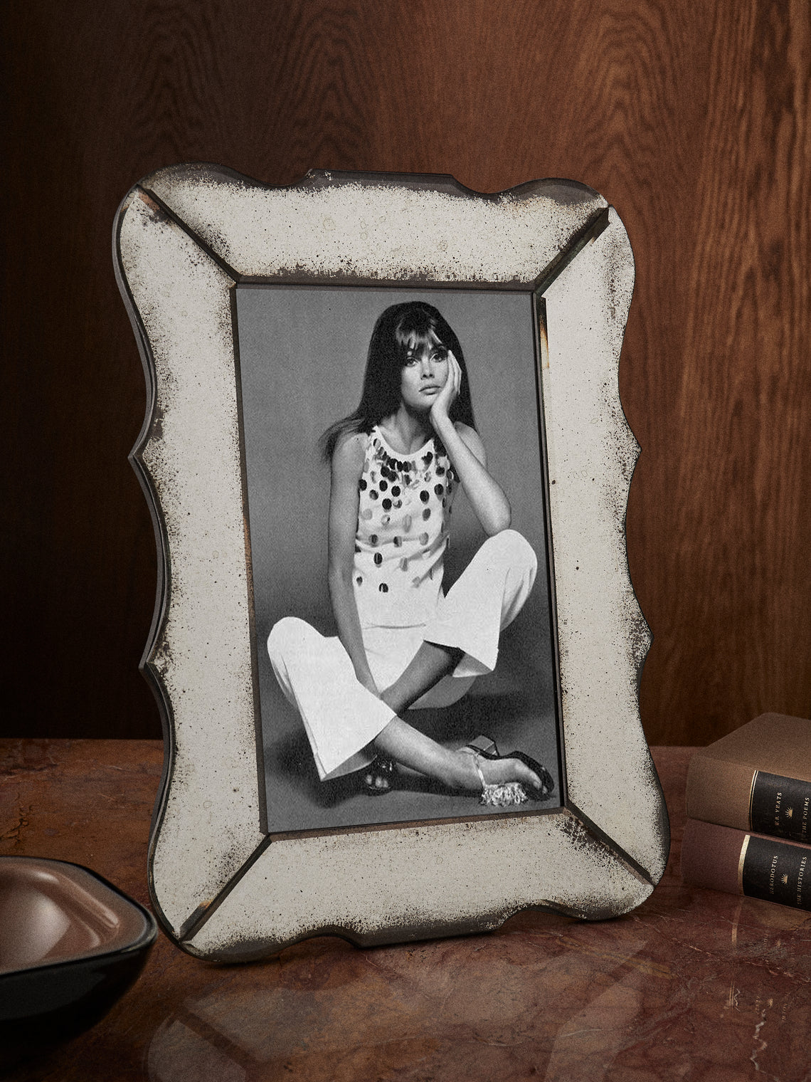 Borgo delle Tovaglie - Firenze Mirrored Glass Photo Frame - Silver - ABASK