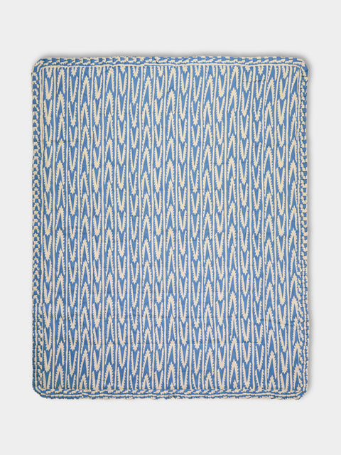 Volga Linen - Quilted Linen Super King-Size Bed Throw -  - ABASK