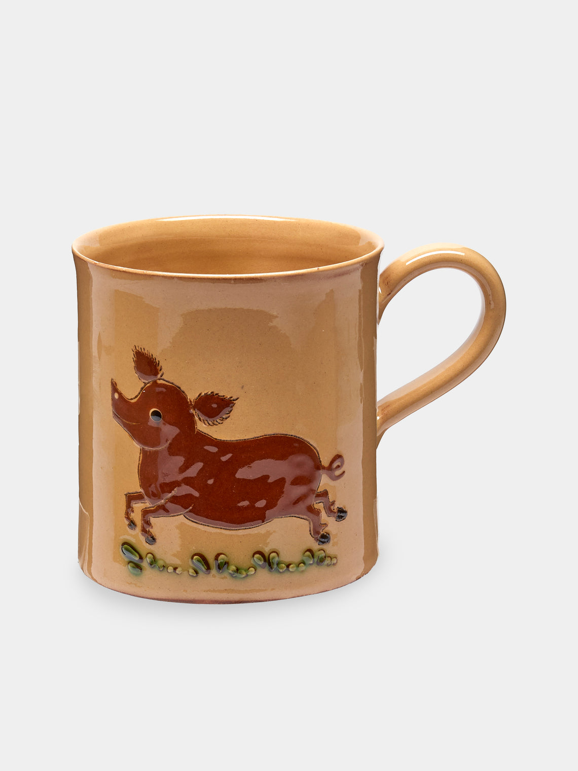 Poterie d’Évires - Animals Hand-Painted Ceramic Mugs (Set of 6) - Cream - ABASK