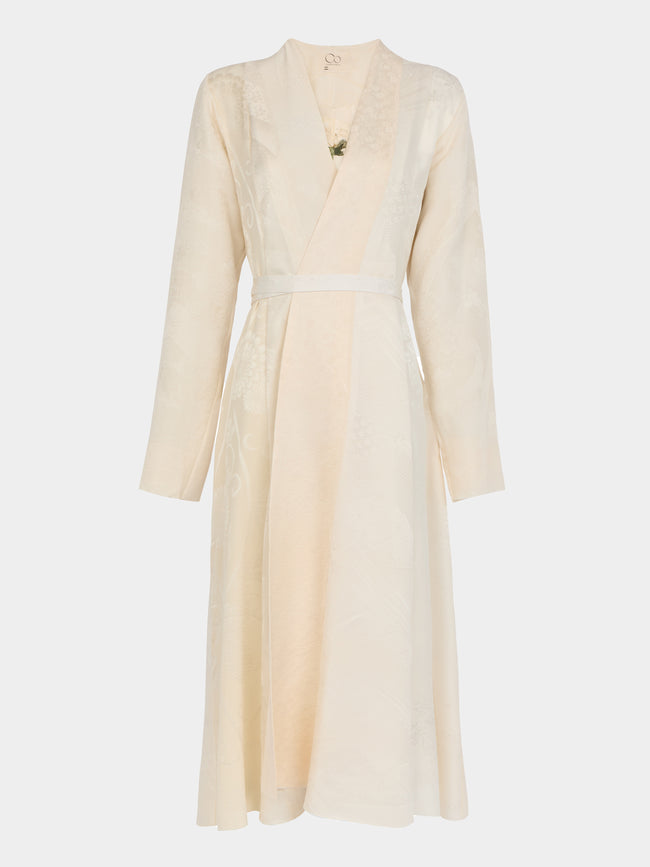 Considered Objects - Irregular Hand-Stitched Silk Robe - Cream - ABASK - 