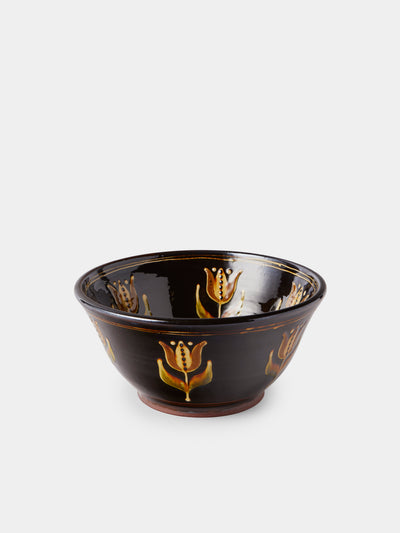 Fitch & McAndrew - Tulips Slipware Bowl - Black - ABASK - 