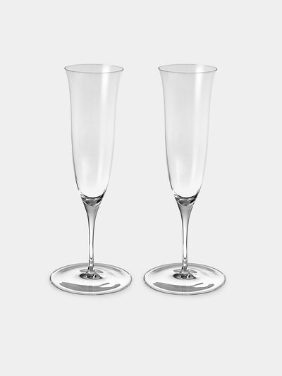 Lobmeyr - | Set of 2| Patrician Crystal Champagne Flutes - Clear - ABASK - 